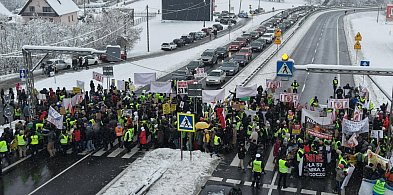 Protest na Zakopiance w Głogoczowie !  Mieszkańcy mówią: „Nie dla S7 !”-4397