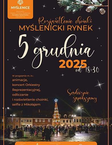 Zaproszenie na uroczyste rozśietlenie choinki na Rynku w Myślenicach-4497