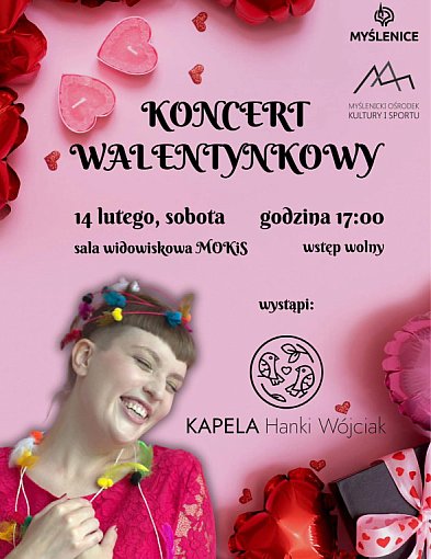 Zaproszenie na Koncert Walentynkowy w Myślenicach z Kapelą Hanki Wójciak