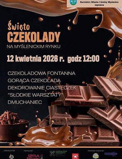 Już w niedzielę 12 kwietnia na Rynku w Myślenicach - ŚWIĘTO CZEKOLADY