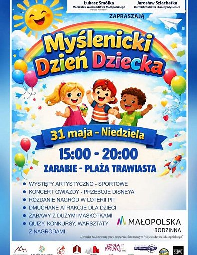 Myślenicki Dzień Dziecka już 31 maja na myślenickim Zarabiu