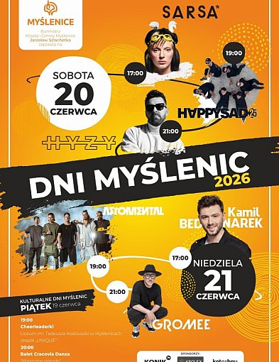 Dni Myślenic coraz bliżej ! Wielkie święto miasta już 19 do 21 czerwca !