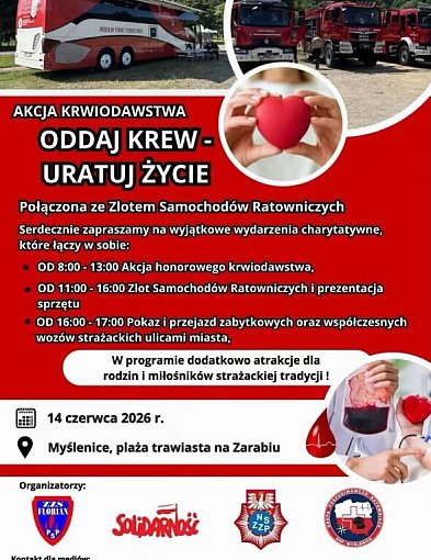 Już w niedzielę wielka akcja „Oddaj Krew – Uratuj Życie” w Myślenicach