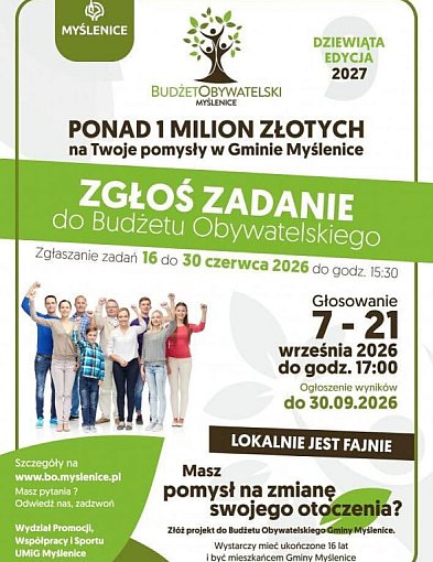 Rusza nabór projektów do Myślenickiego Budżetu Obywatelskiego