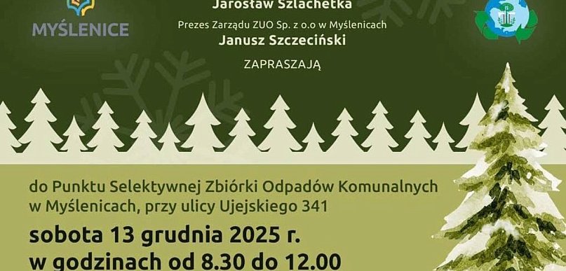 „Choinka za odpady” - 300 choinek dla mieszkańców gminy Myślenice