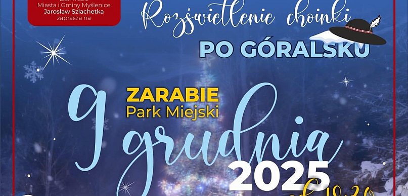 Zaproszenie na uroczyste rozświetlenie choinki po góralsku na Zarabiu