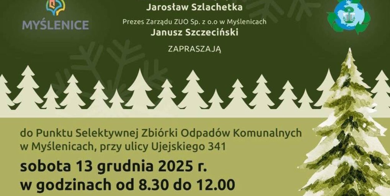 „Choinka za odpady” - 300 choinek dla mieszkańców gminy Myślenice